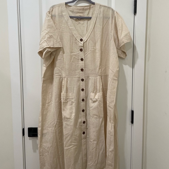 pana mina linen dress - plus-size 4X - Picture 1 of 4